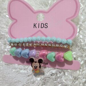 Kids Lot of 12 Minnie Style 3pcs Girl Bracelet Set